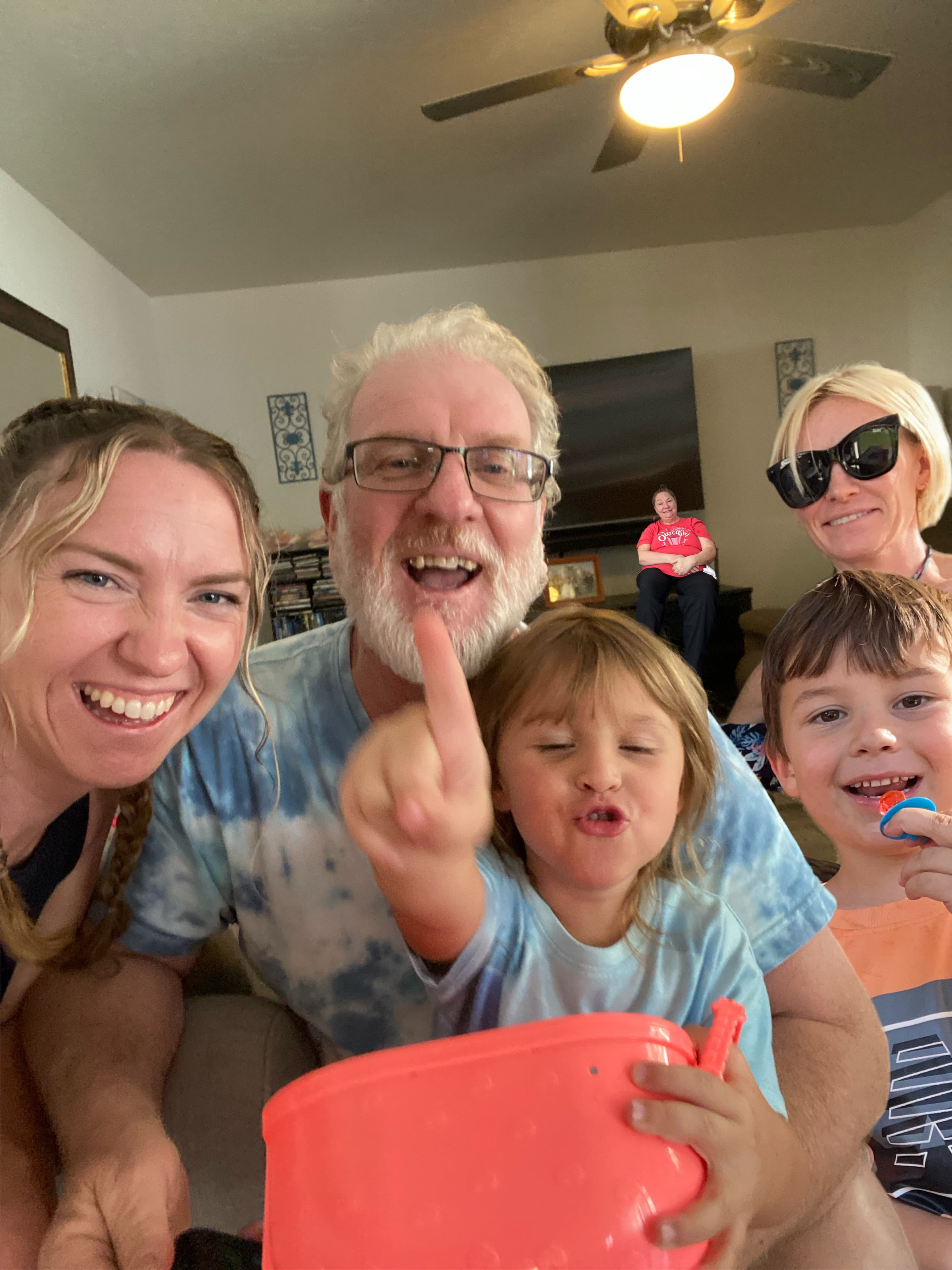 Hanging with the fam, who is that in the back there?